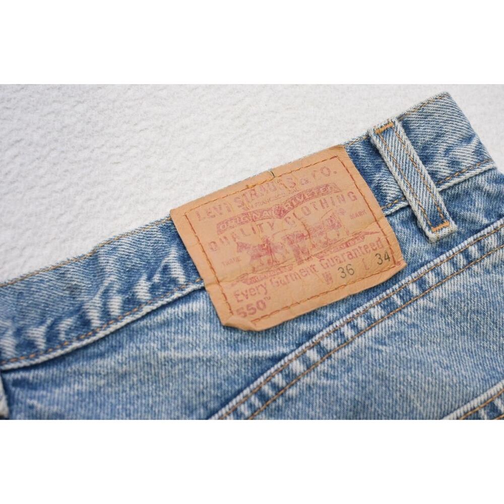 VTG Levi's 550‎ Relaxed Fit Straight Blue Denim Jeans Rugged Mens Sz 36 x 34